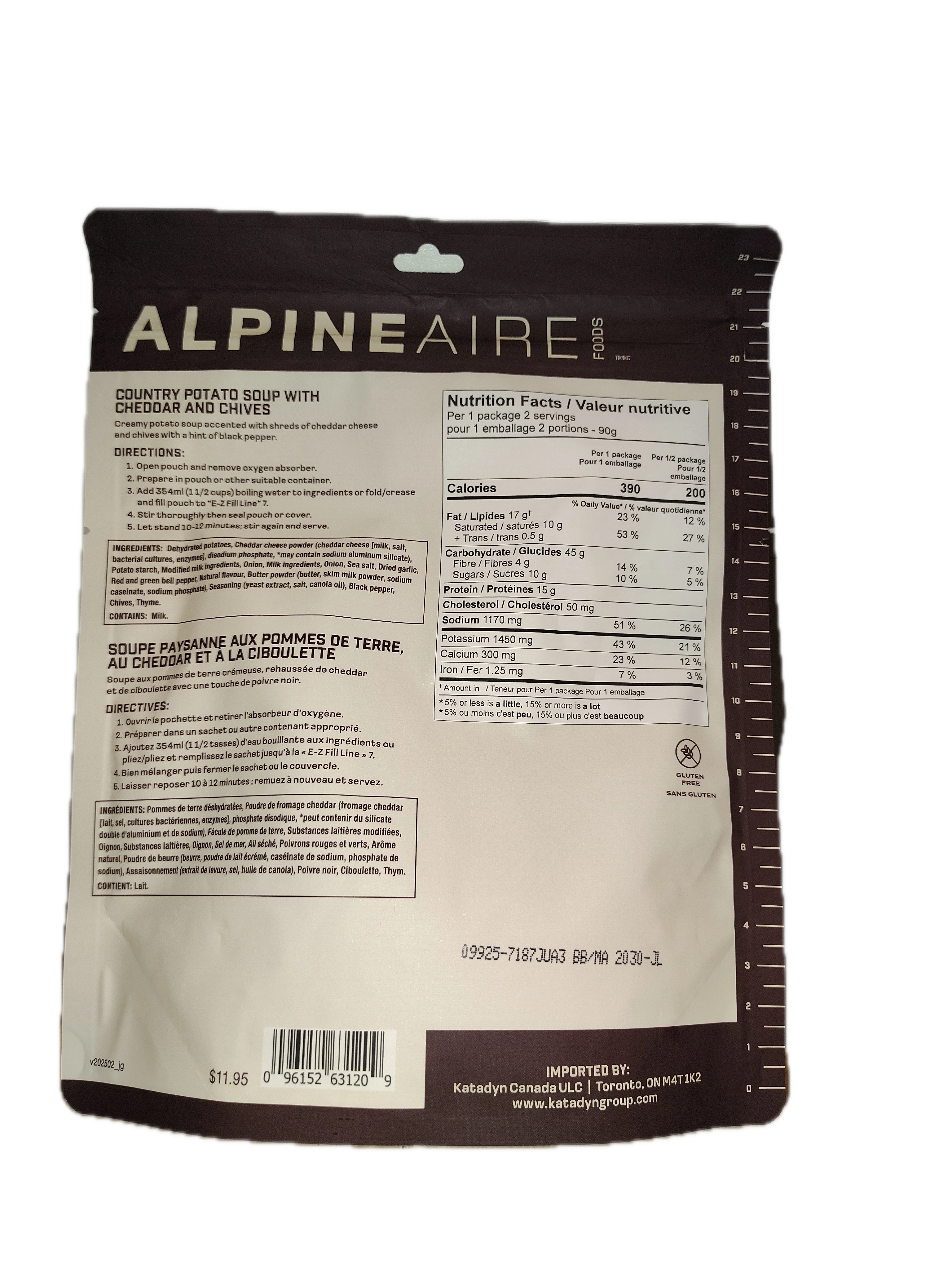 AlpineAire Country Potato Soup with Cheddar & Chives - 2 Servings - Image 2