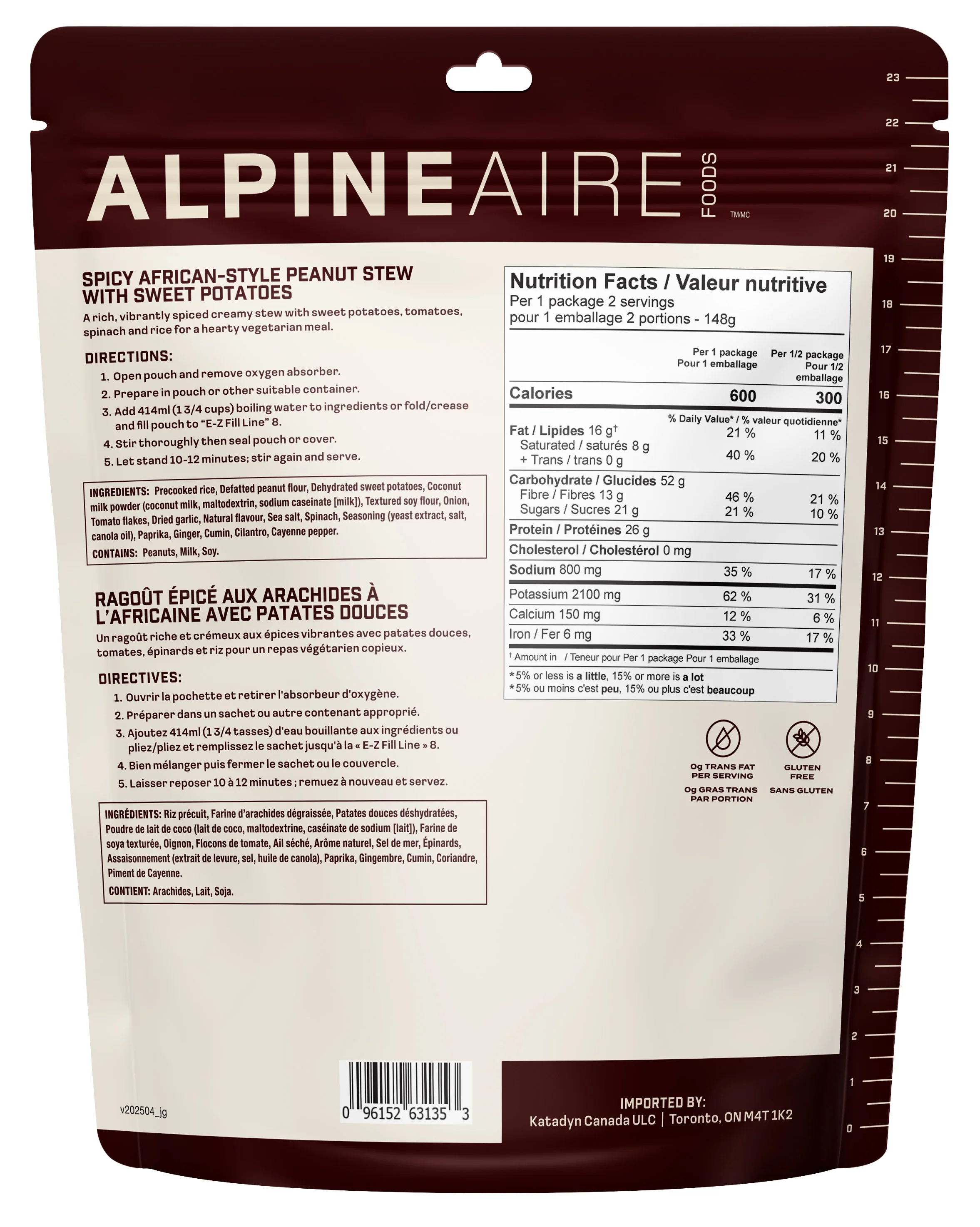 AlpineAire Foods Spicy African Peanut Stew with Sweet Potatoes - Image 2