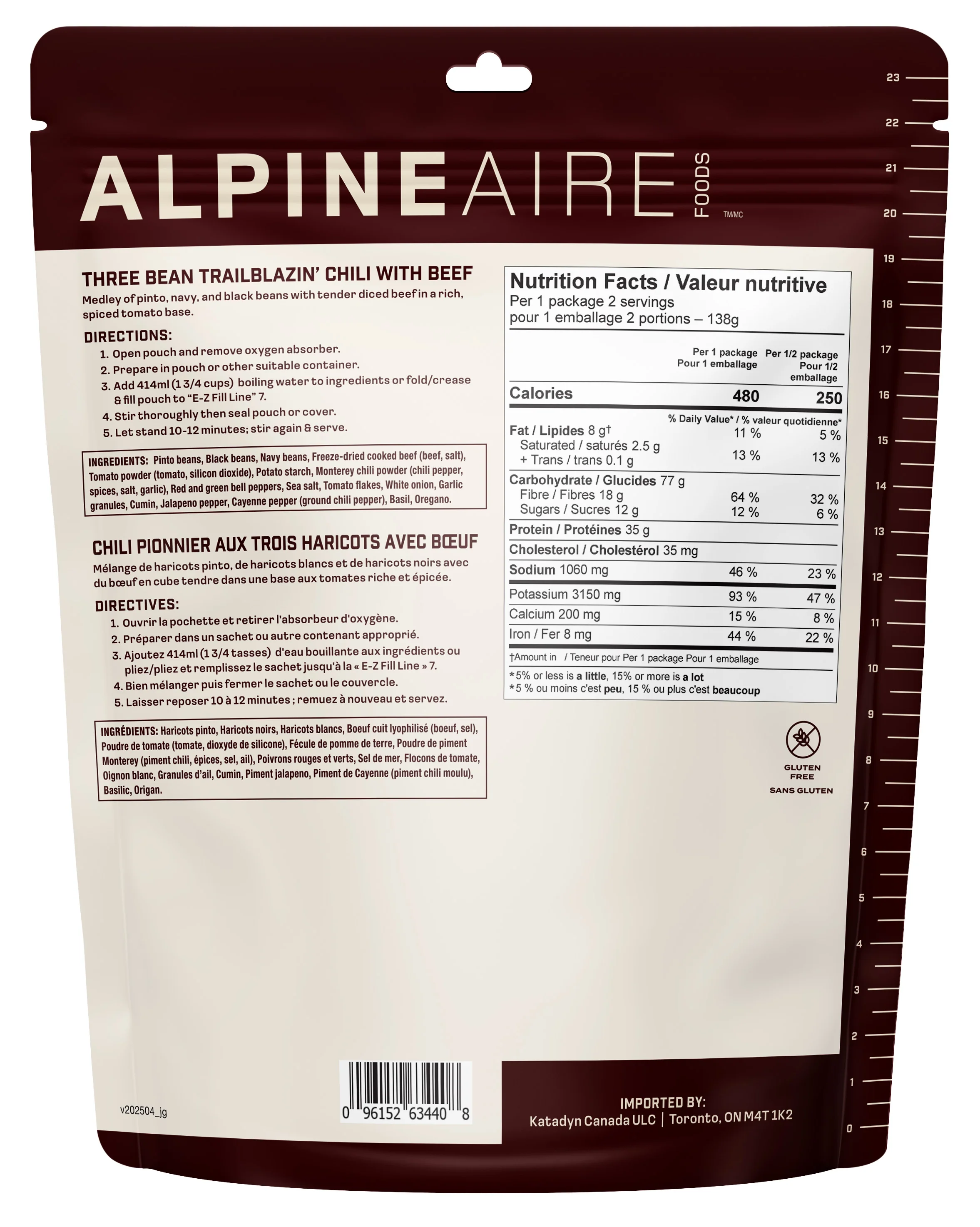 AlpineAire Three Bean Trailblazin Chili With Beef - Image 2