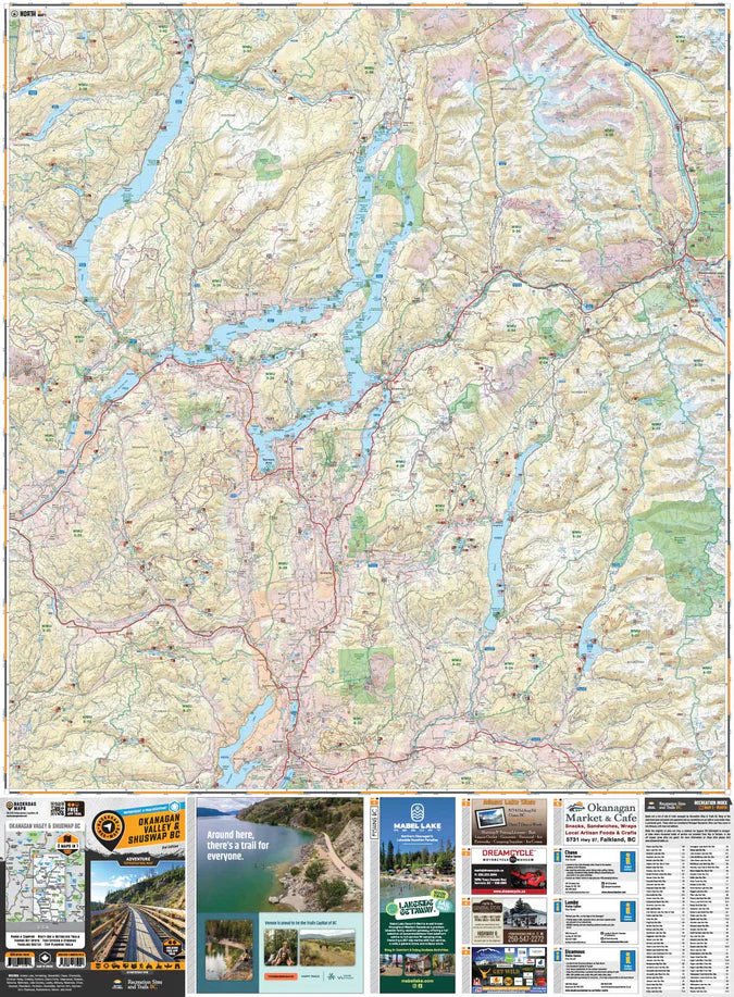 BRMB Okanagan Valley & Shuswap BC Waterproof Map 3rd Ed. - Image 2