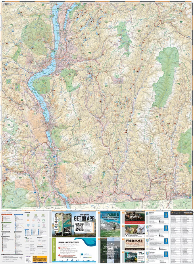 BRMB Okanagan Valley & Shuswap BC Waterproof Map 3rd Ed. - Image 3