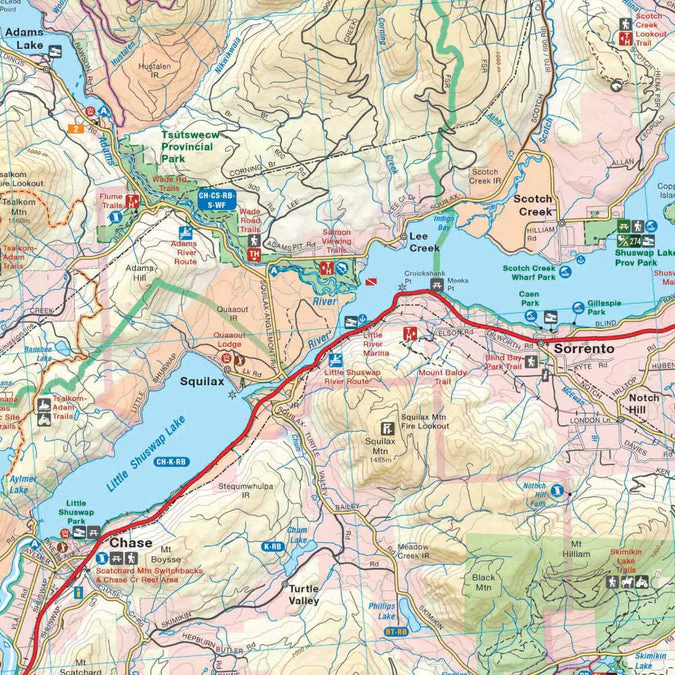 BRMB Okanagan Valley & Shuswap BC Waterproof Map 3rd Ed. - Image 4
