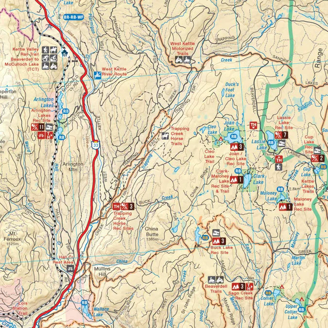 BRMB Okanagan Valley & Shuswap BC Waterproof Map 3rd Ed. - Image 5