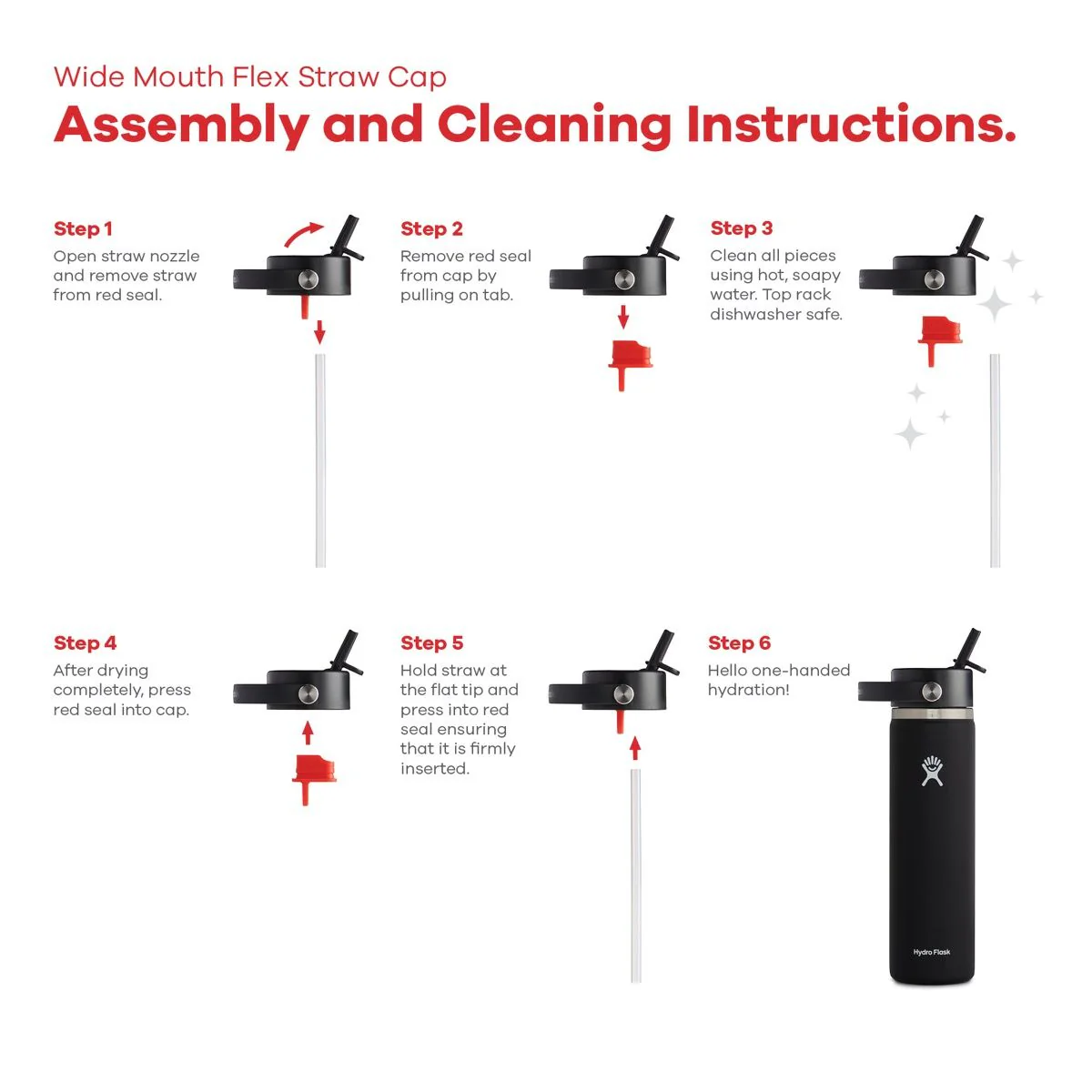Hydro Flask Standard Mouth Flex Straw Lid - Image 3