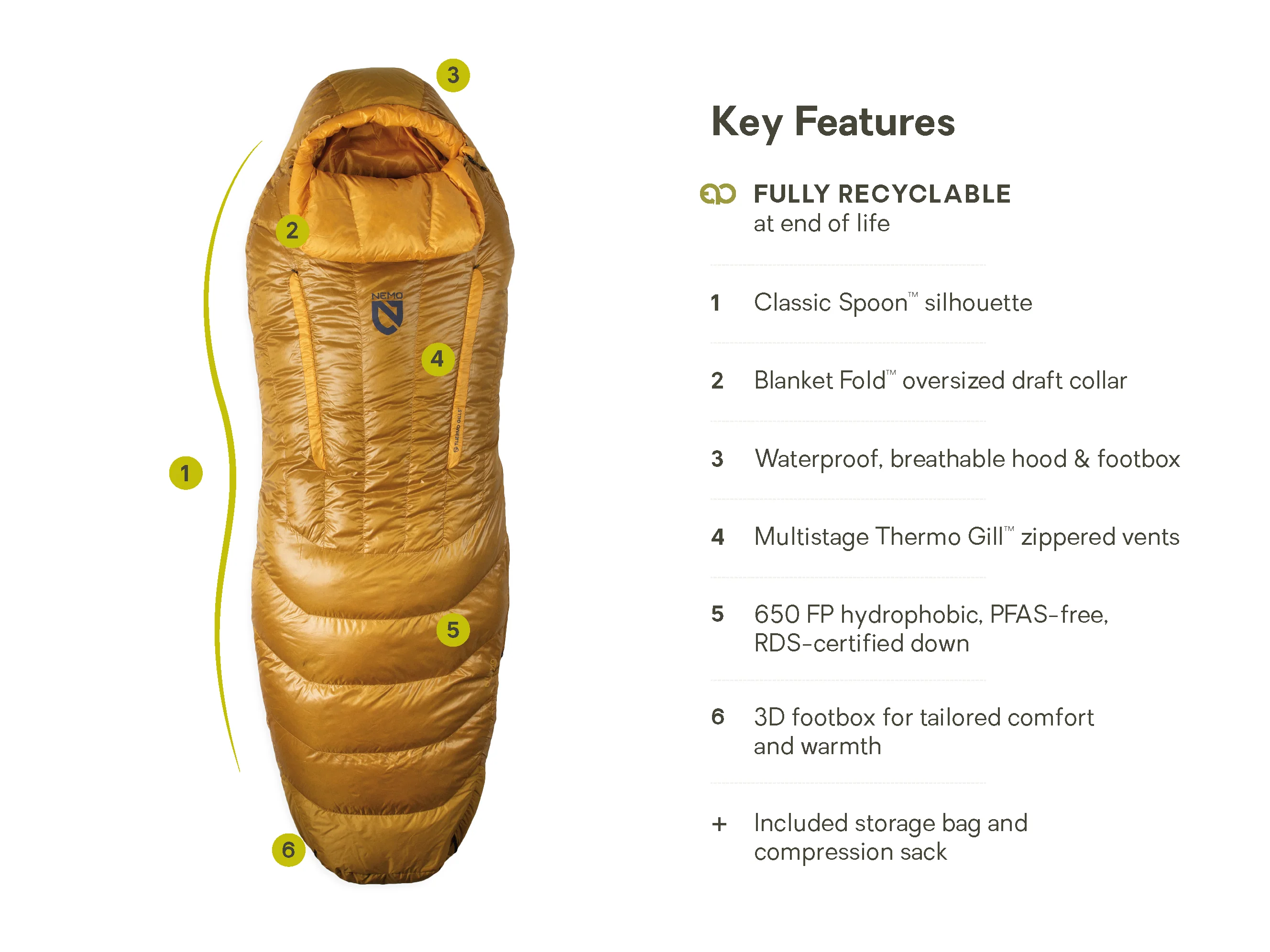 Nemo Disco (-9°C / 15F) Endless Promise Down Sleeping Bag - Men’s - Image 8