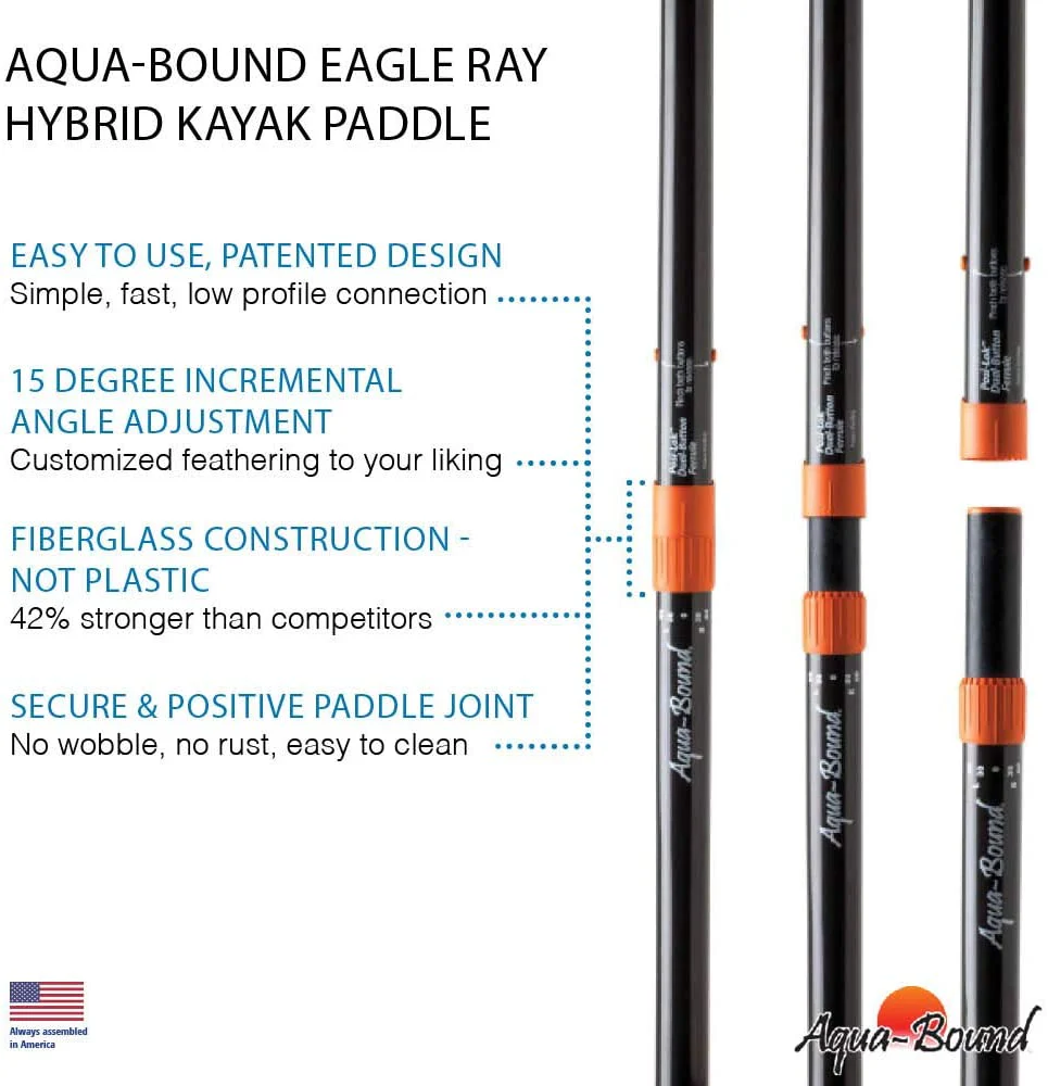 Aqua Bound MantaRay Hybrid 2-Piece White FG Blade/Posi-Lok Carbon Shaft - Image 4