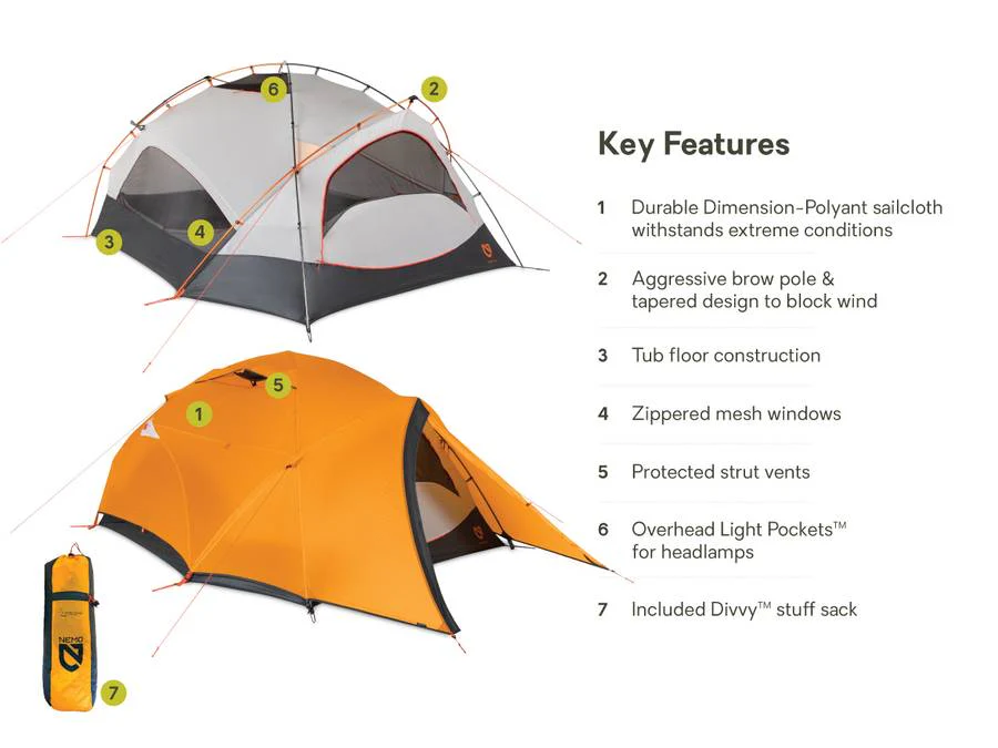 Nemo Kunai 3P 3-4 Season Backpacking Tent - Image 3