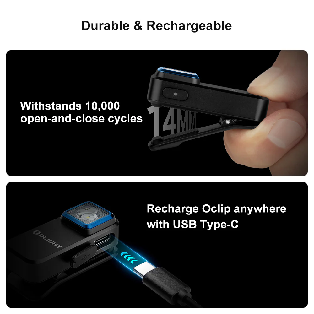 Olight Oclip Clip Light with White and Red Light - Image 9