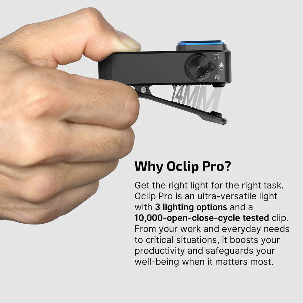 Olight Oclip Pro Clip Light with Floodlight, Spotlight and Red Light - Image 15