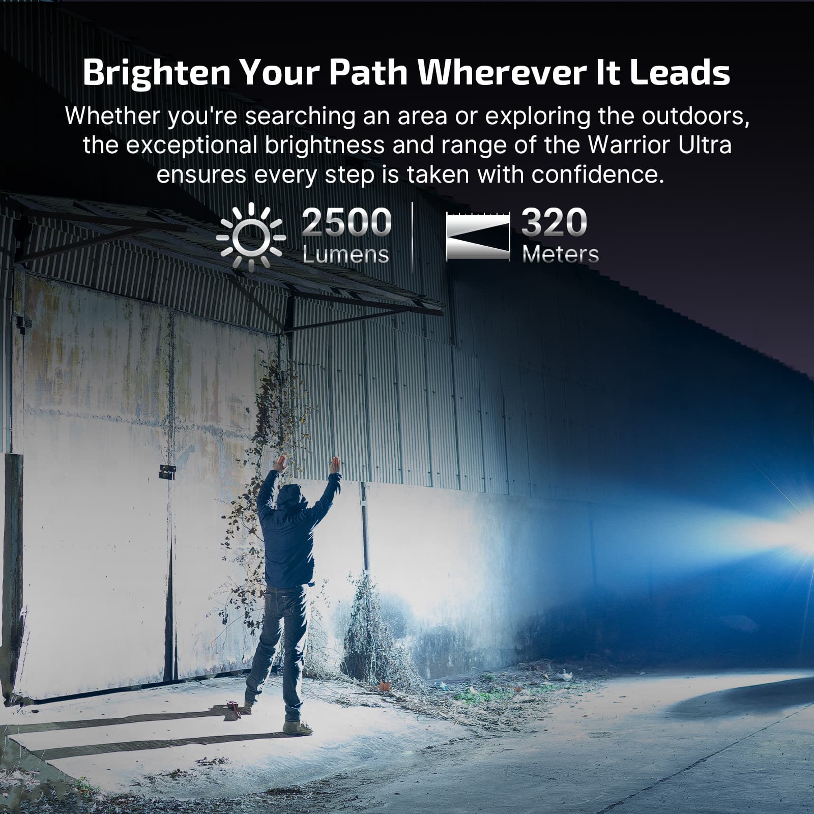 Olight Warrior Ultra 2500 Lumens Tactical Flashlight with OAL Material - Image 4