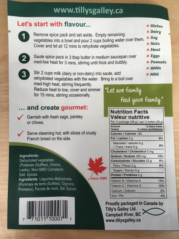 Tilly's Galley Potato Leek Soup Mix - Image 4