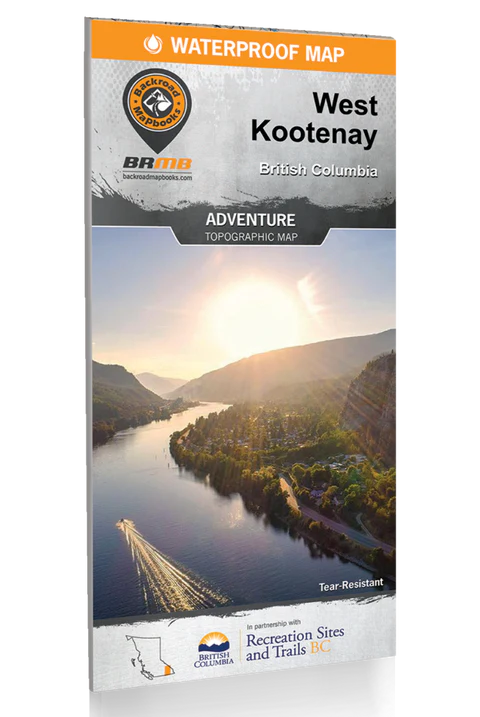 BRMB West Kootenay BC Waterproof Map-3rd Edition