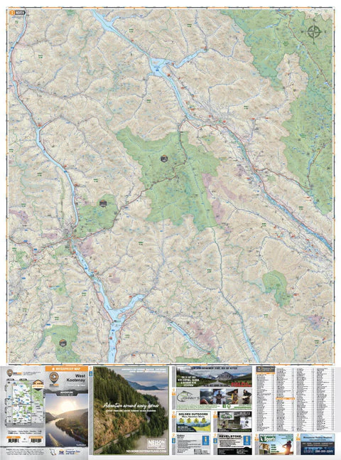 BRMB West Kootenay BC Waterproof Map-3rd Edition - Image 2